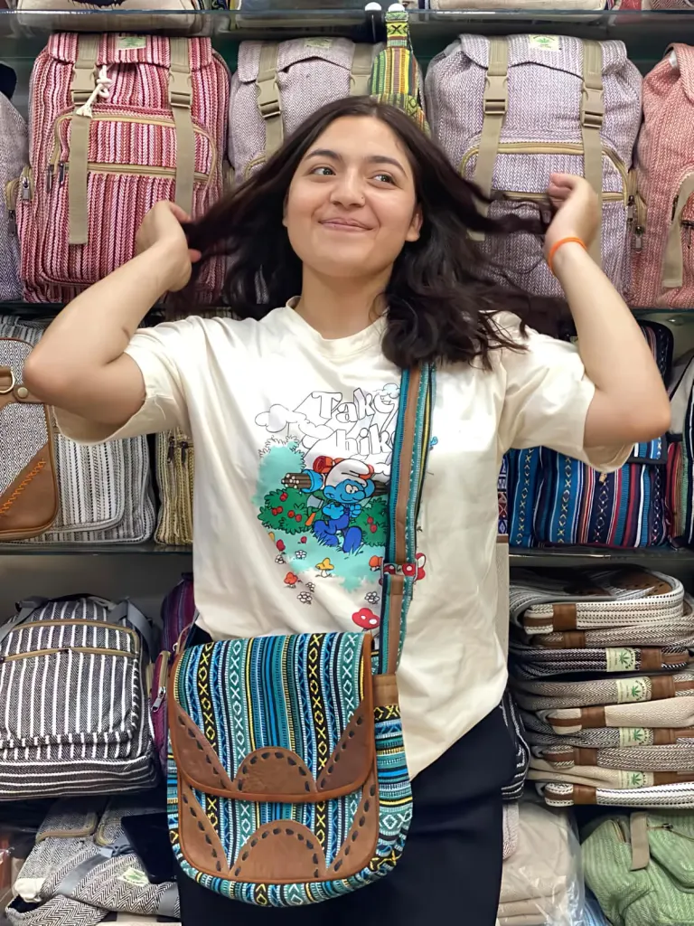 Hemp side bag – Lifestyle