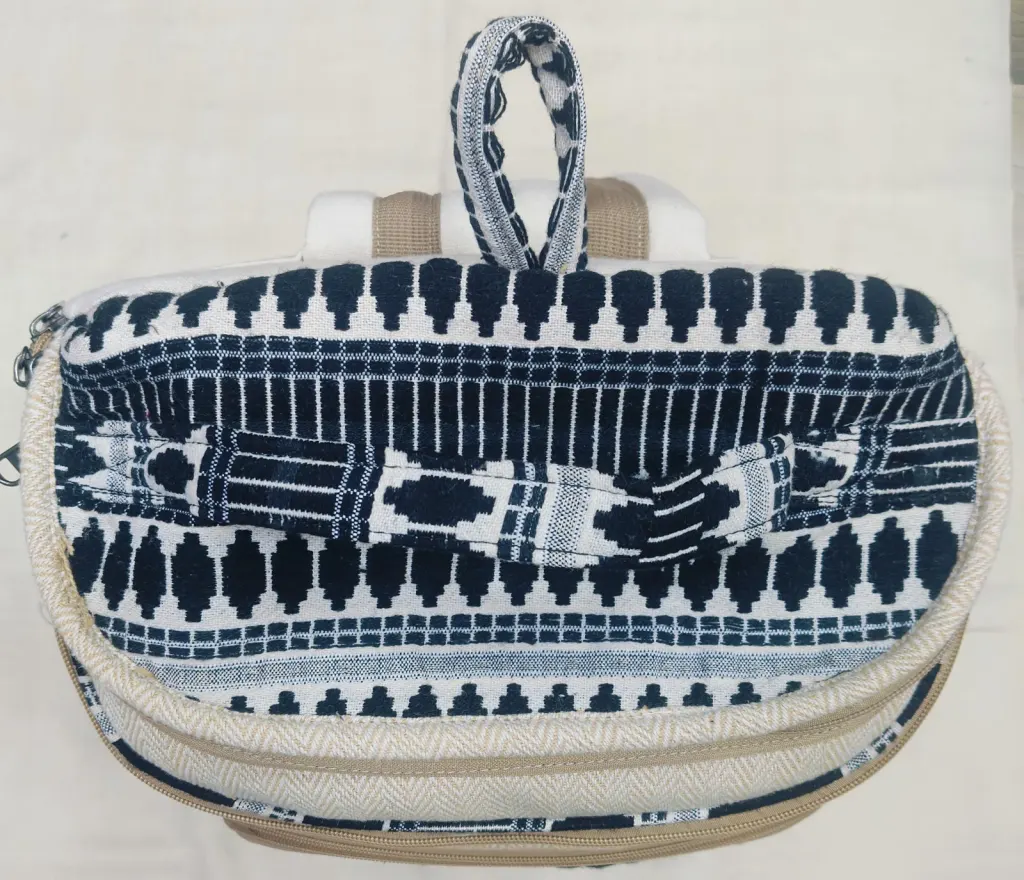 YUBI Hemp Backpack – Handcrafted with Hemp & Silk Thread – Eco-Friendly & Sustainable