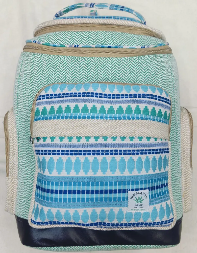YUBI Hemp Backpack – Handcrafted with Hemp & Silk Thread – Eco-Friendly & Sustainable