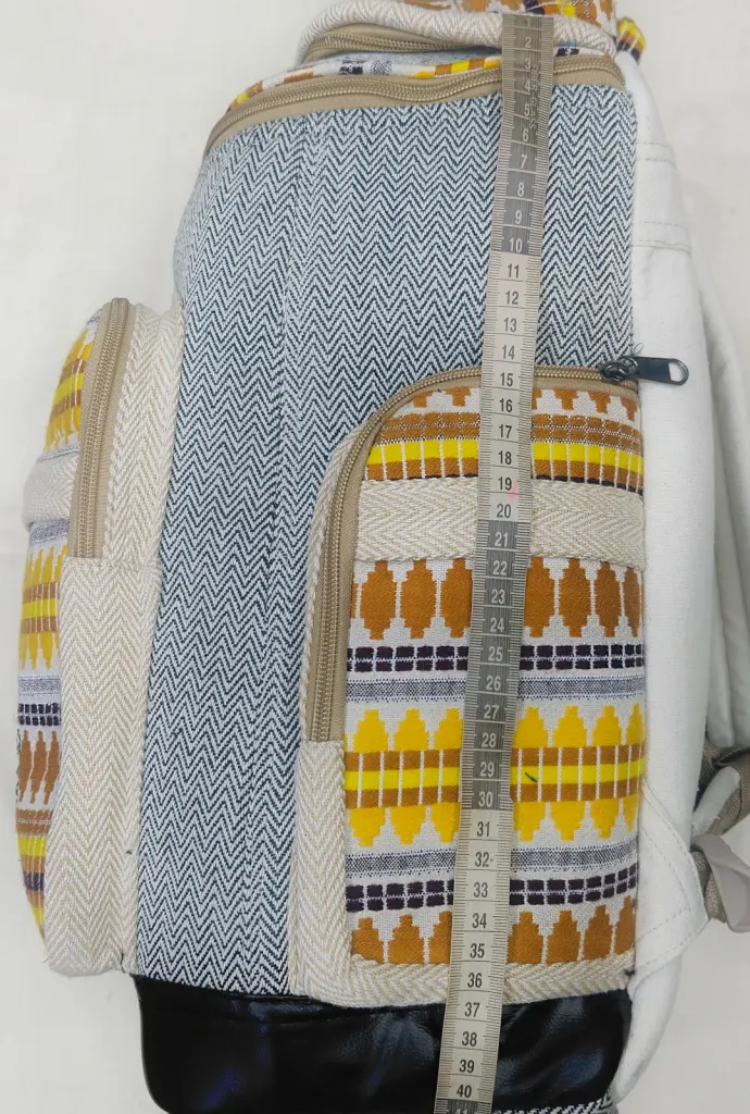 YUBI Hemp Backpack – Handcrafted with Hemp & Silk Thread – Eco-Friendly & Sustainable