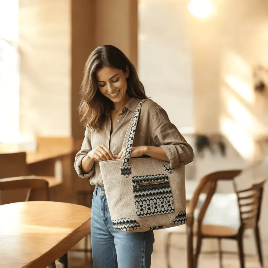 Handwoven Hemp Tote bag