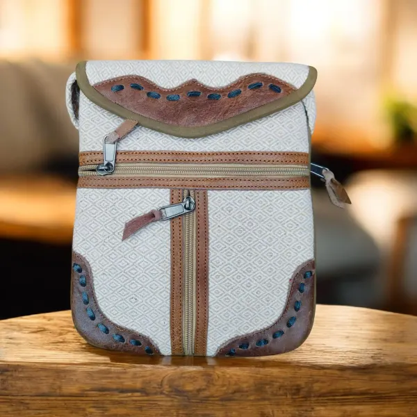 Natural Hemp Passport Sling Bag